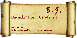 Baumüller Gibárt névjegykártya